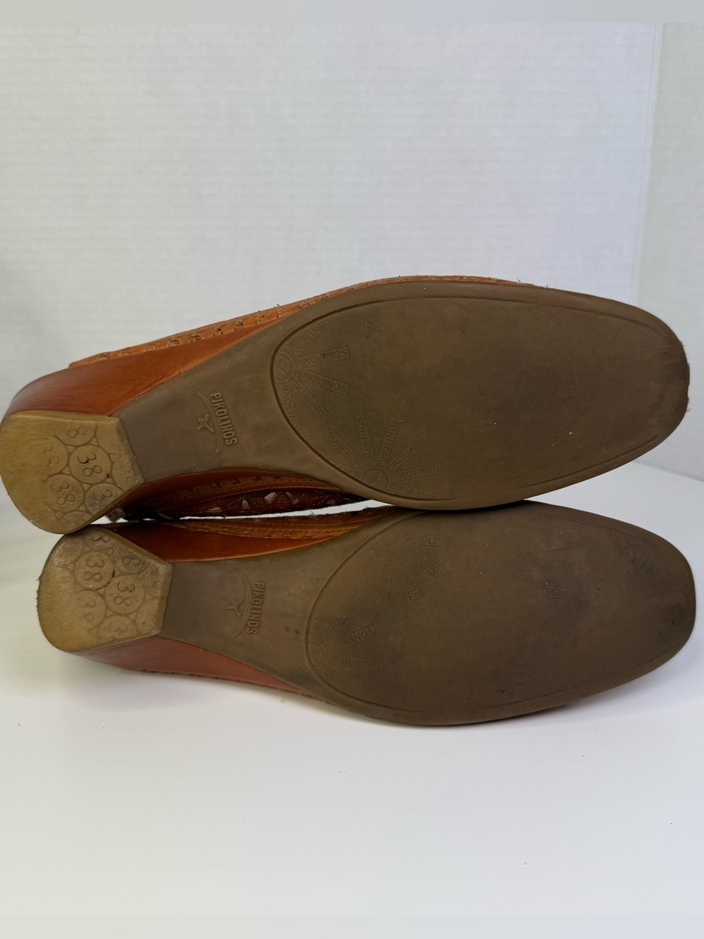 Pikolinos Romana Multitone Floral Leather Cut Out Brown Slip On Mules Size 38 - Picture 16 of 16